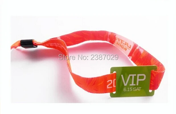 Изготовленный на заказ Печать 125 кГц нейлоновый тканый rfid браслет/браслет с TK4100 чипы для Марафон по бегу спортивный