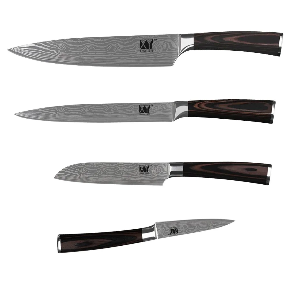 Stainless Steel Knife Set 8 8 5 3 5 Slicing Chef Santoku Paring Color Wood Handle Knife Best Kitchen Knives Cooking Tools Knife Sets Home Garden Aliexpress