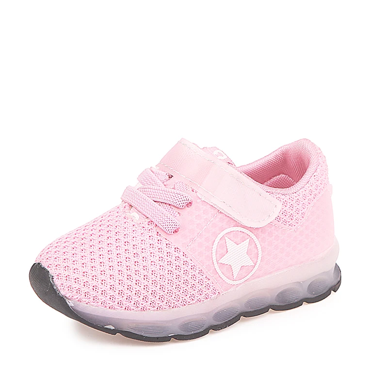 

2018 New Children LED Shoes Boys Sneakers Girls Sport Shoes Child Leisure Trainers Casual Breathable New Kids Running Shoes