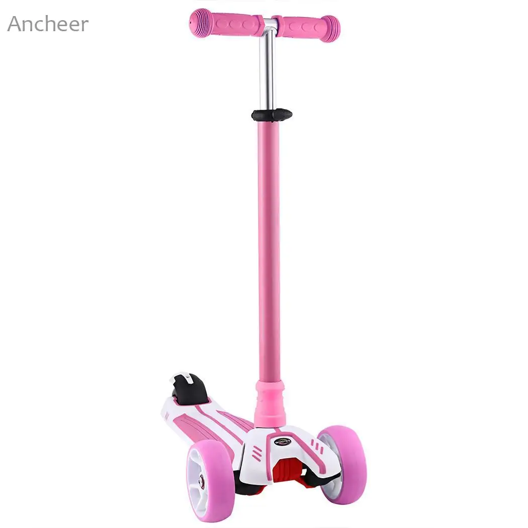 Adjustable T-shaped Kids Scooter 4 wheels Foot Kick Scooter Child Kids Children Scooters patinete With Flashing Aluminum Wheel Adjustable T-shaped Kids Scooter 4 wheels Foot Kick Scooter Child Kids Children Scooters patinete With Flashing Aluminum Wheel