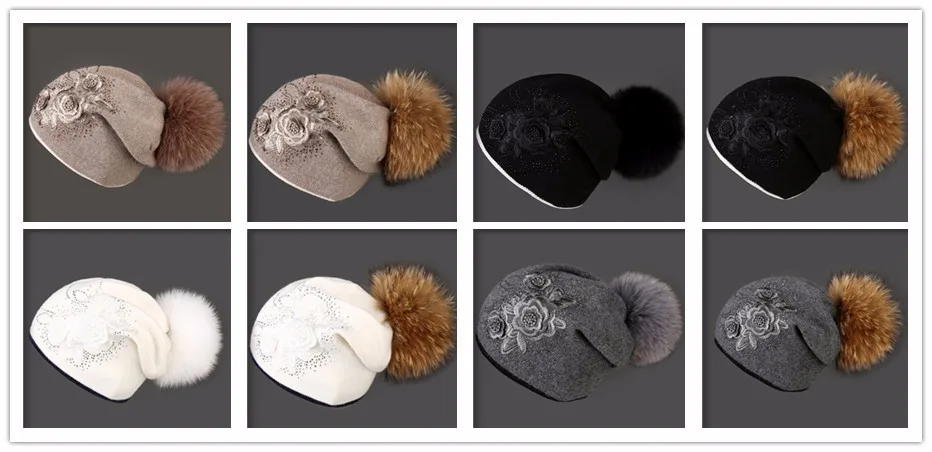 Xthree женская зимняя шапка из кроличьего меха, шерстяная вязаная шапка, женские норковые шапки для женщин, шапочки