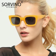 SORVINO, gafas de sol cuadradas Retro de alta calidad, moda femenina 2020, diseño moderno, marco grueso atrevido, gafas de sol, gafas de sol transparentes SP11