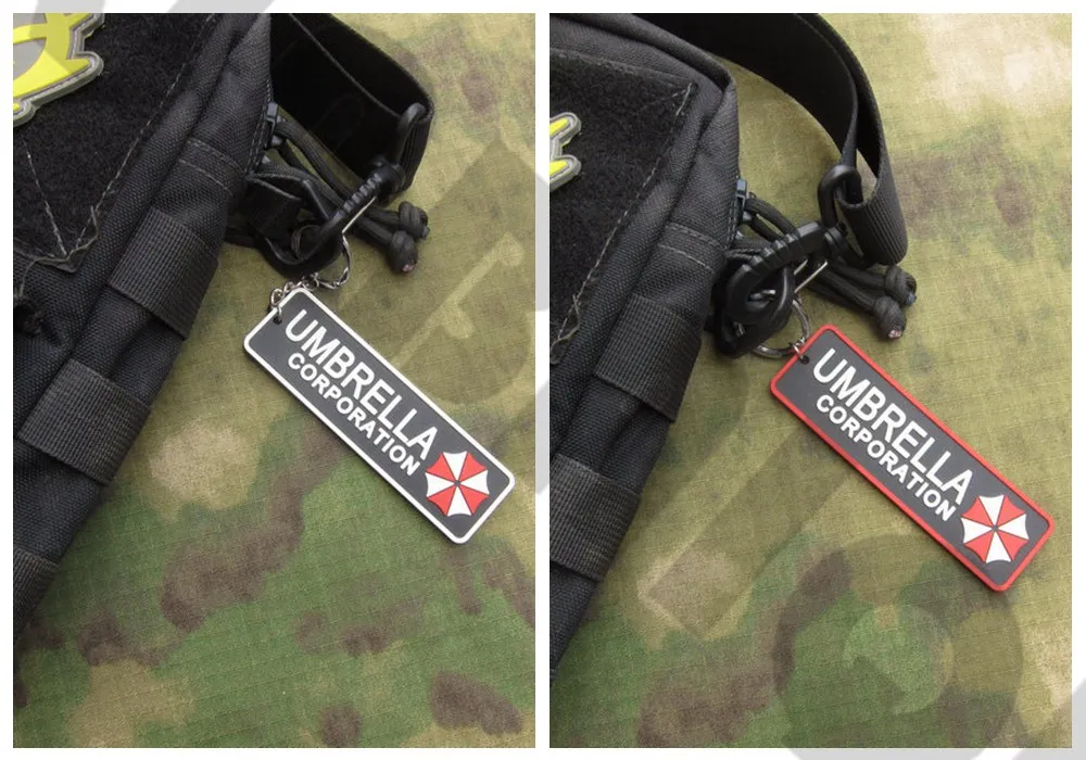 

Biohazard Umbrella Corporation Logo Keychain key ring