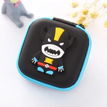 

Kids Gift Anime Xman Coin Purse Silicone EVA Small Mini Earphone Storage Bags for Boy Girls Cute Cartoon Change Coin Key Wallets