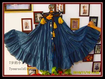 

cotton 4tiered 18yards Ats Gypsy tribal belly dance skirt EH18