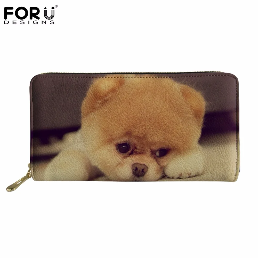 

FORUDESIGNS Pomeranians Fashion Design Cute Girls Wallet Coin Storage Card Holder Money Bags for Female Woman Purse Women's Bags