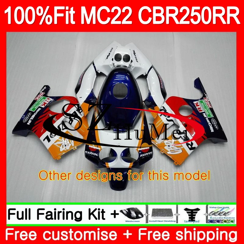 Литые изделия для Honda MC22 CBR250RR 95 96 97 98 99 CBR 250RR 120SH14 CBR250 RR 1994 1995 1996 1997 1998 1999 обтекателя серый черный