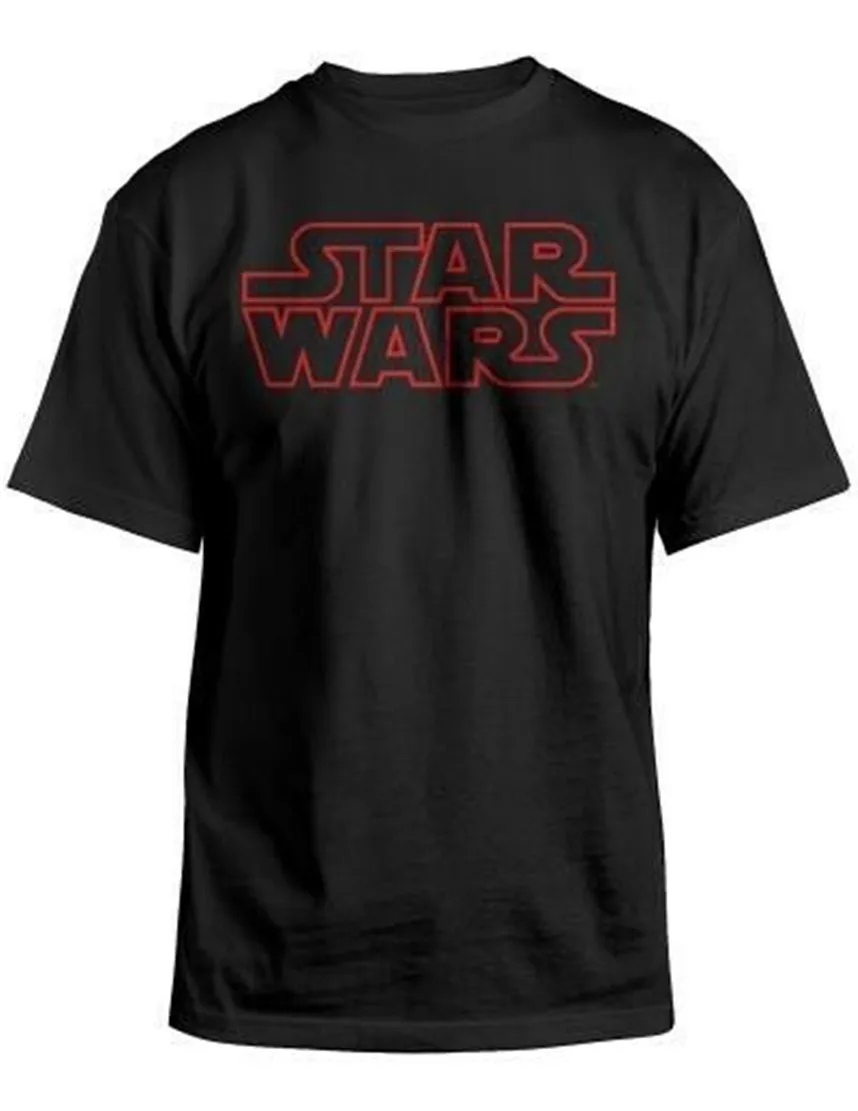

Star Wars Logo Men's Black T-Shirt Tee Disney Free Shipping Light