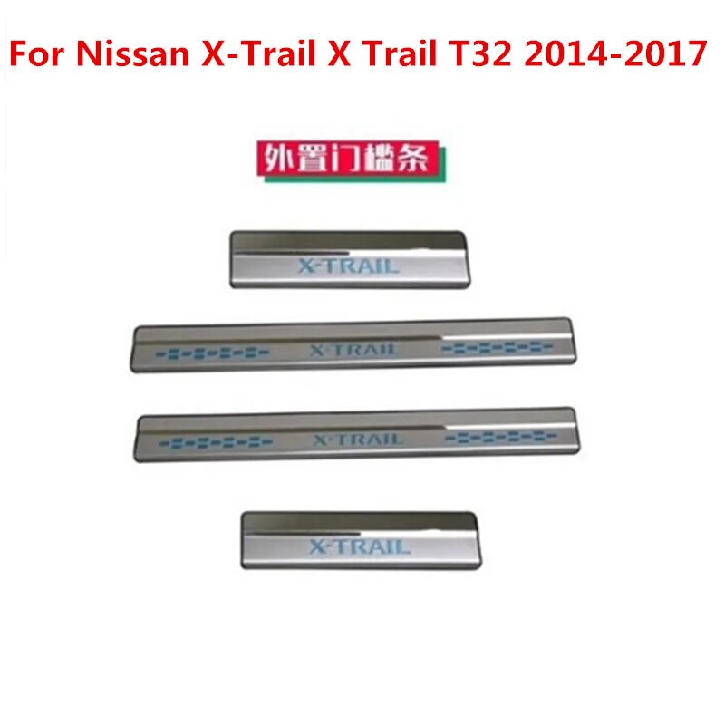 Для Nissan X Trail 2008 2013 T31 2014 2017 T32 нержавеющая сталь Накладка порога Добро пожаловать