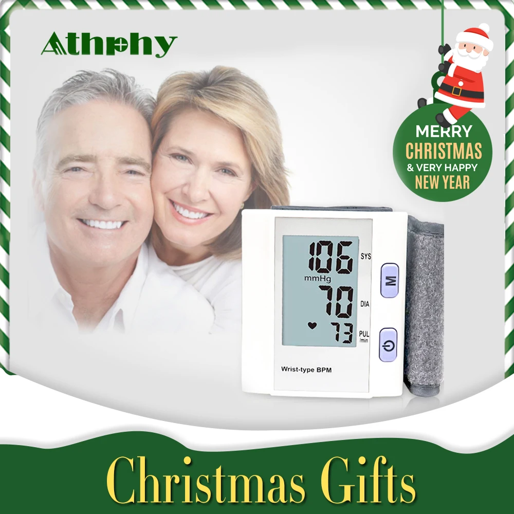 

Athphy Wrist Blood Pressure Meter Digital LCD Test Tonometer Fully Automatic Measure