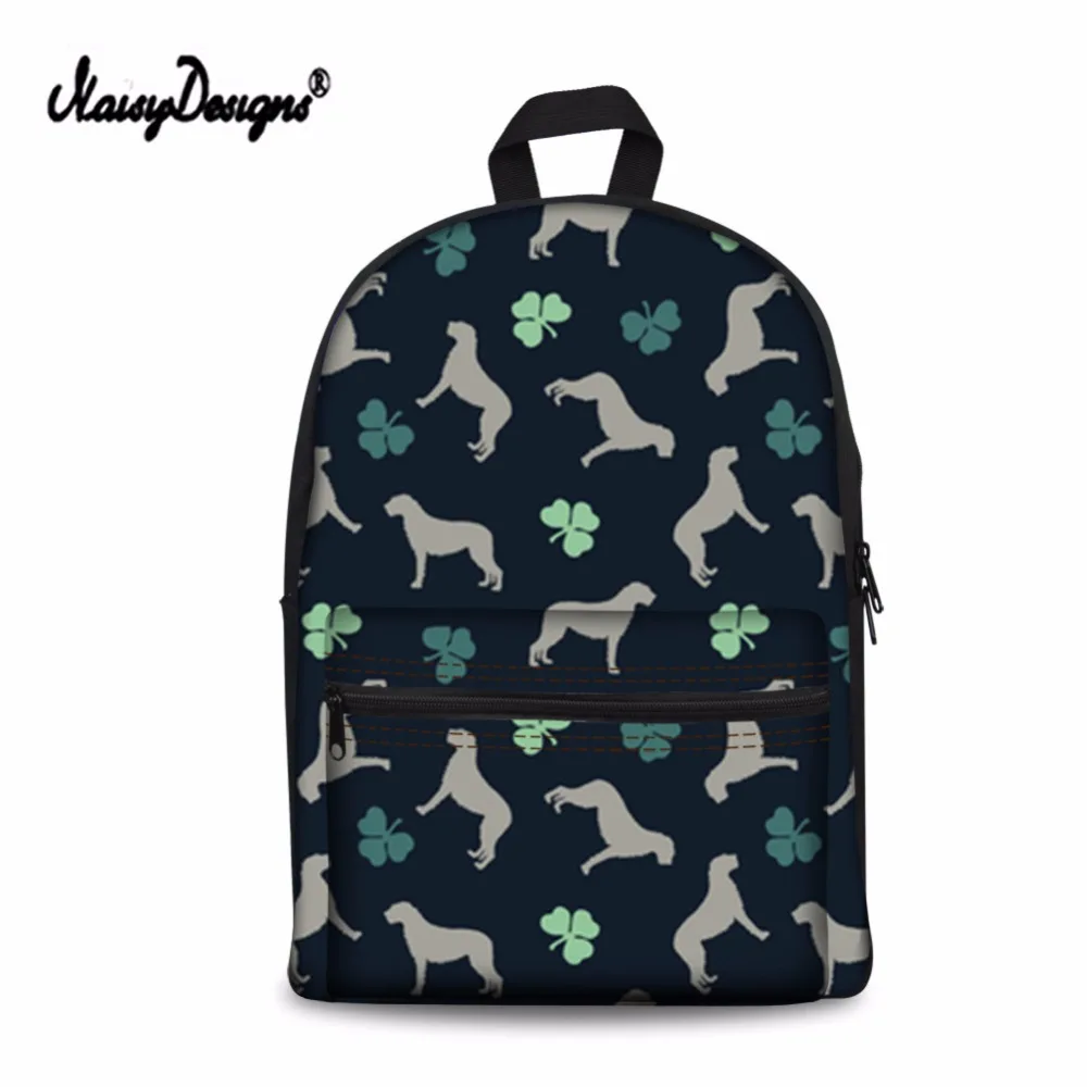 Women Student Laptop Backpack Men Greyhound Animals Printed School Bags