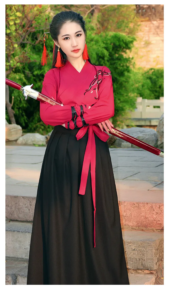 Китайская народная танцевальная одежда Hanfu для женщин, Национальный костюм, платье феи, древние костюмы династии Тан для сценических костюмов