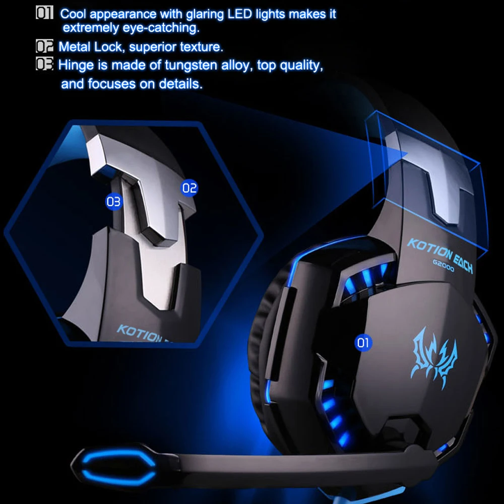 Kotion G2000 / G4000 / G9000 Wired Gaming Headset
