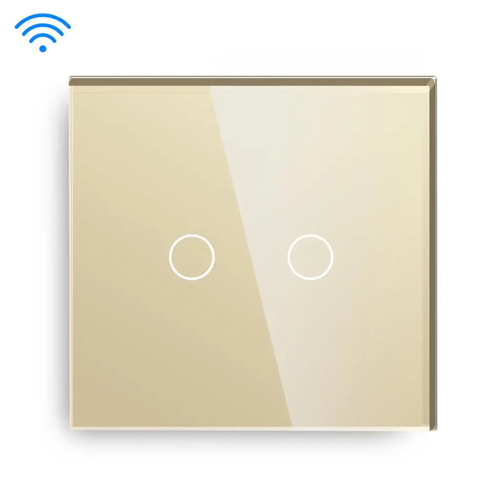Bseed 240v Touch Light Switch 2 Gang 2 Way Remote Touch