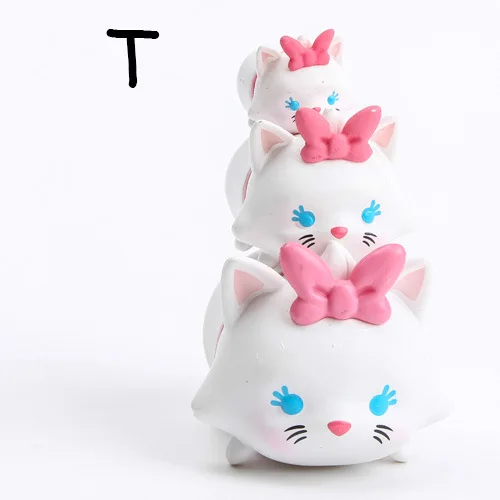 T 3 шт./компл. лидер продаж; Новинка милый рисунок игрушки Мини милый кот с Микки-Маусом, костюм с принтом тигра Минни милые фигурки игрушки для декора дома для детей - Цвет: T