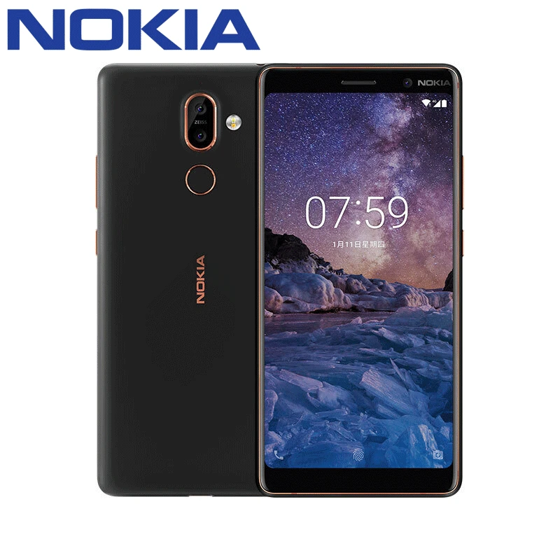 Original Nokia 7 Plus 2018 Android 8 4GB 64GB Snapdragon 660 Octa core 6.0'' 18:9 3800mAh Bluetooth 5.0 Smart Phone Google |