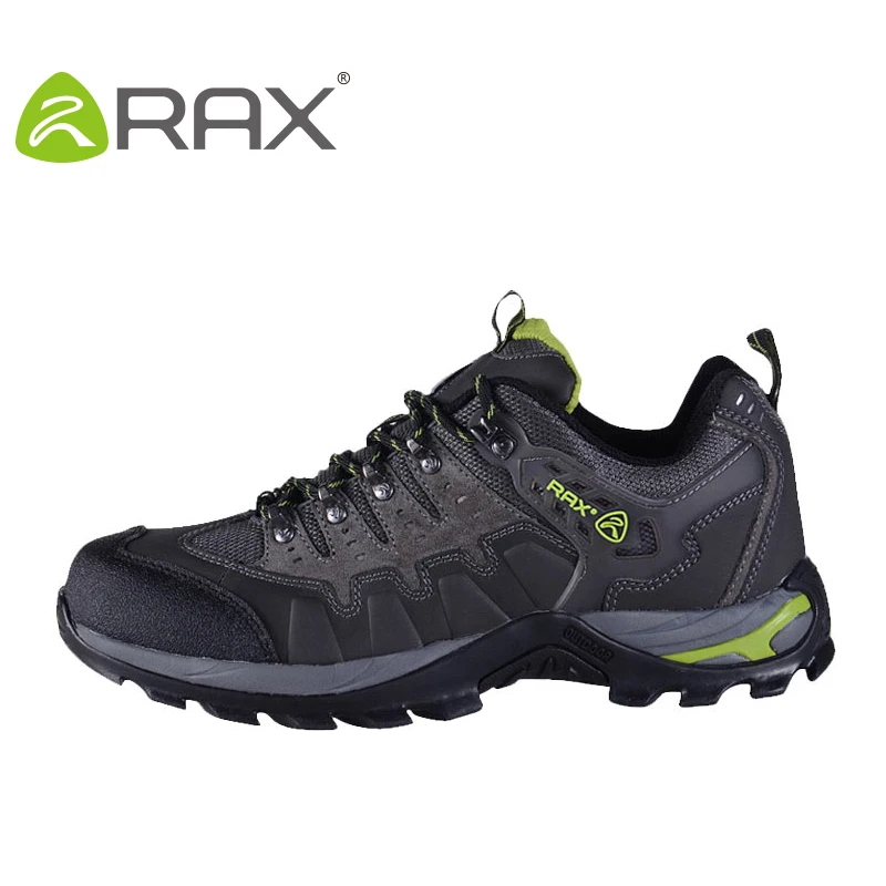 

Rax Winter Men Genuine Leather Hiking Shoes Women Antislip Damping Outdoor Trekking Sneakers Unisex Lace-Up Sport Shoes A631