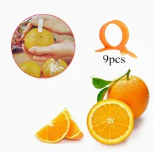 9 pcs/lot Cooking Tools Parer Finger Type Open orange peeler machine Orange Device tools Creative kitchen accessories de cozinha