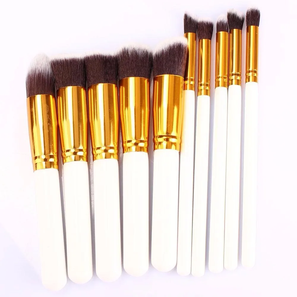

Hot selling !!! Pro Makeup 10pcs Brushes Set Powder Foundation Eyeshadow Eyeliner Lip Brush C