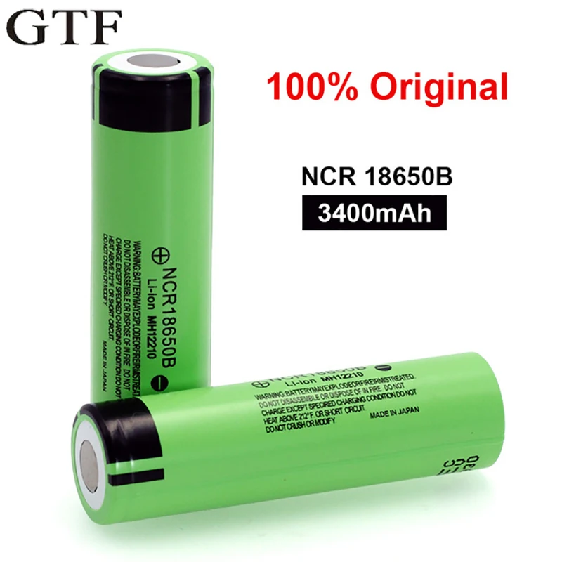 GTF 3 7 V 18650 Батарея NCR18650B Li-Ion Перезаряжаемые 3400 мА/ч клеток для цифрового