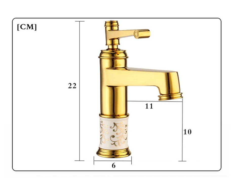 Frap Новое поступление Ванная комната золотой кран из латуни с украшением в виде кристаллов отвод кузова новый роскошный одной ручкой