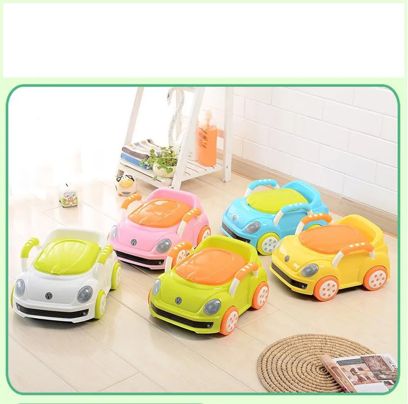 2017 Brand Cute Beetle Car Style Baby Potty Trainer Plastic Kids Toilet Travel Potty Chair Free Shipping Urinary Potty Boy Girl01