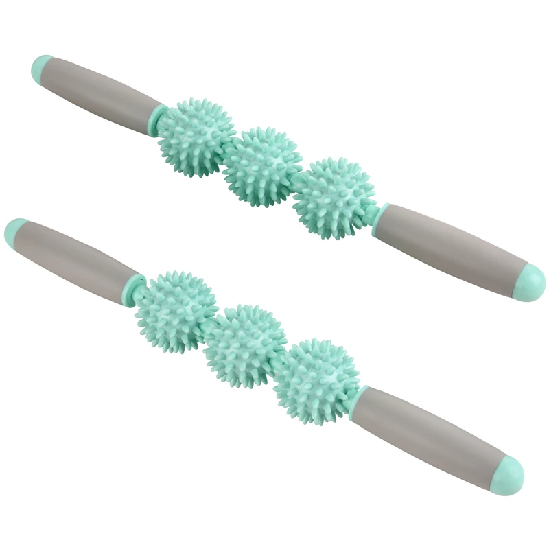 Fitness ball with stick Massage Roller Muscle massage rod relaxation stick movement roller Yoga Neck Massager