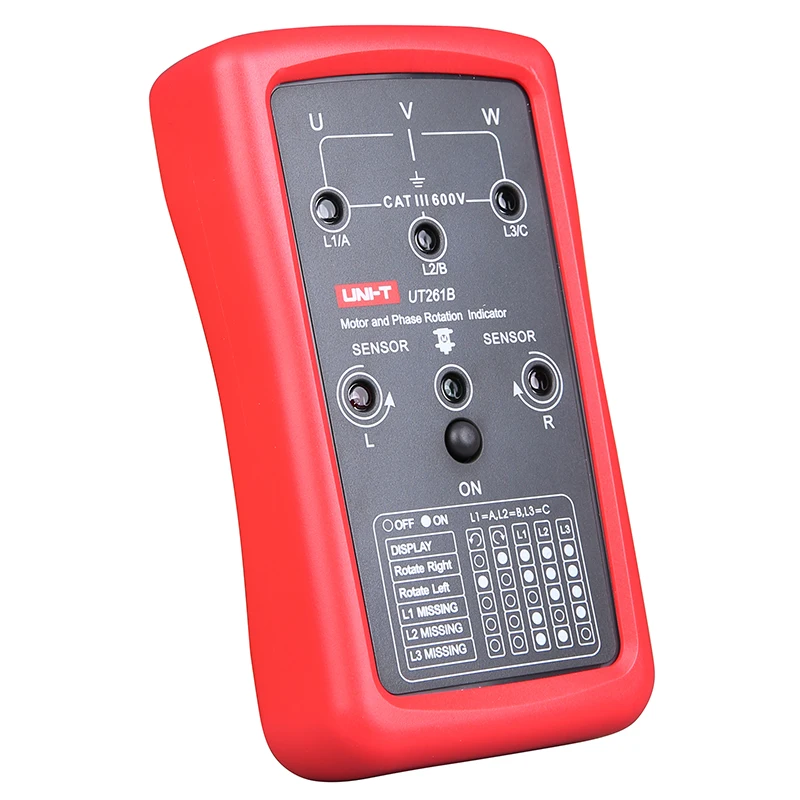 

UNI-T UT261B Phase Sequence and Motor Rotation Indicatior 90V~600V AC Voltage Tester UT261B In Stock Now