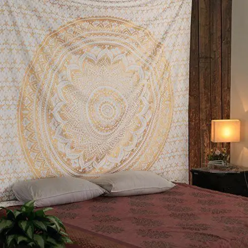 

Indian tapestry hippie wall hanging Bohemian bedspread dorm decor mandala thro DIY Home