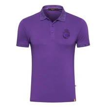 Футболка Billionaire для мужчин, новинка, модная повседневная футболка с коротким рукавом, новая Сетчатая футболка из мерсеризованного хлопка с вышивкой на пуговицах