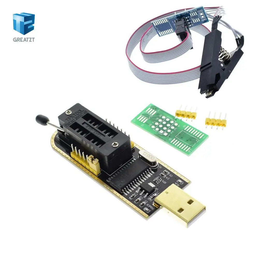 

YUYANG CH341A 24 25 Series EEPROM Flash BIOS USB Programmer Module + SOIC8 SOP8 Test Clip For EEPROM 93CXX / 25CXX / 24CXX