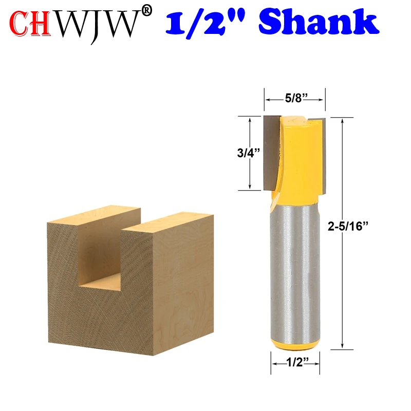 1 шт. прямой/Дадо фрезы-5/8 "Ш х 3/4" H-1/2 "хвостовик деревообрабатывающей резак для резки древесины инструмент-Chwjw 14159