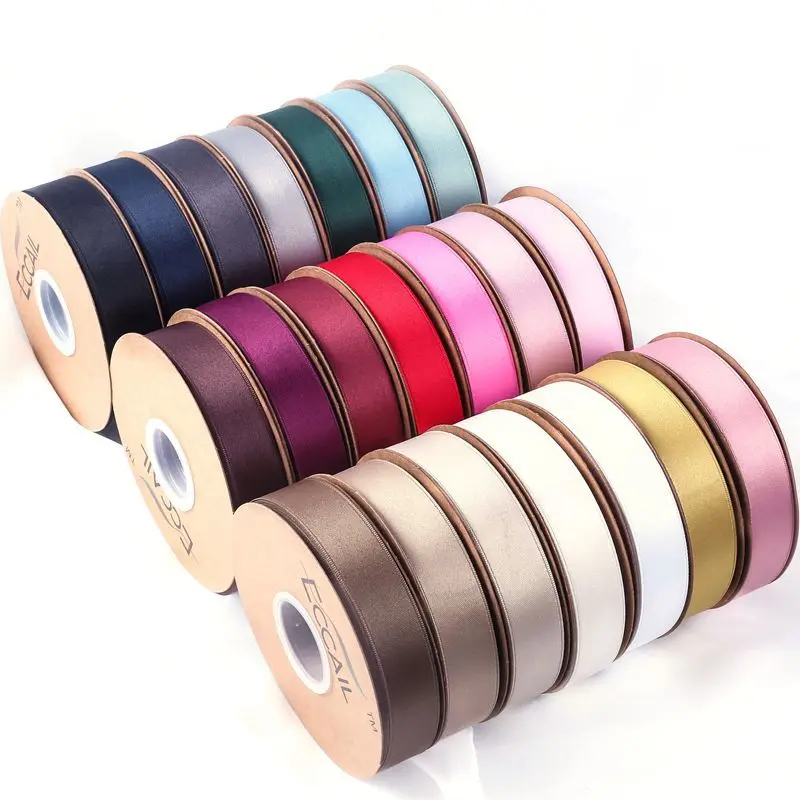 

(10 yards/roll) 10mm diy Ribbons Multicolor Solid Color Wholesale Gift Packing Christmas happy birthday Party decoration