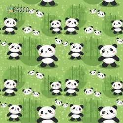 Laeacco зеленый Bamboos светильник в форме панды Bokeh ребенок день рождения фотографии фоны индивидуальные фотографические фоны для фотостудии