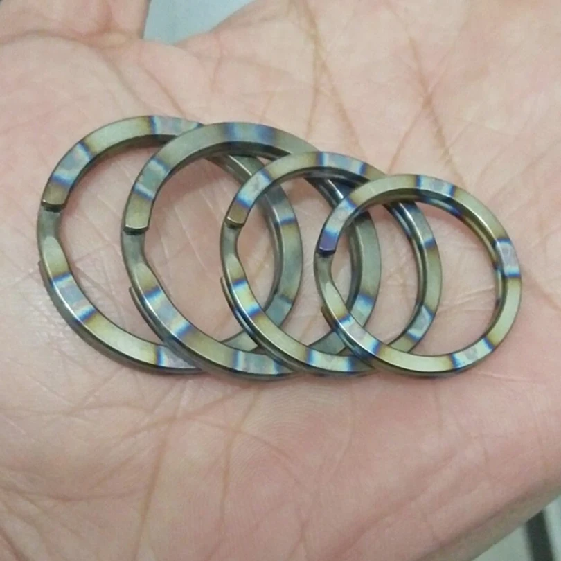 

10PCS Multiple Sizes Titanium Alloy Key Ring Chain EDC Outdoor Small Tool TC4 Split Ring Circle Accessories J206 Wholesale