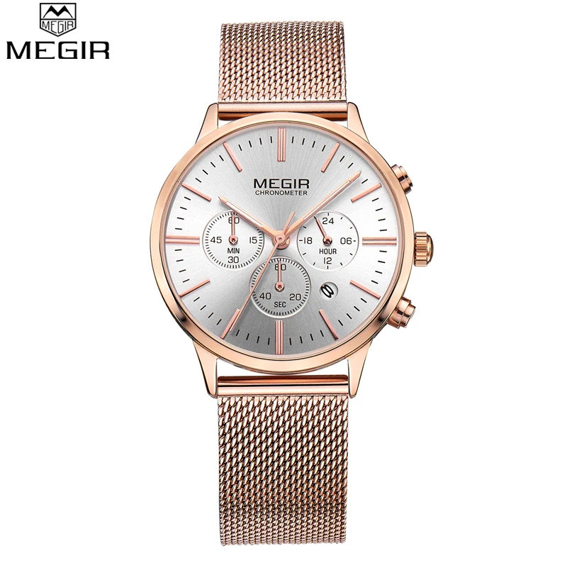

Megir Women Watches Luxury Brand Fashion Ladies Gold Watch Waterproof Calendar Bracelet Quartz Simple Clock Relogio Feminino