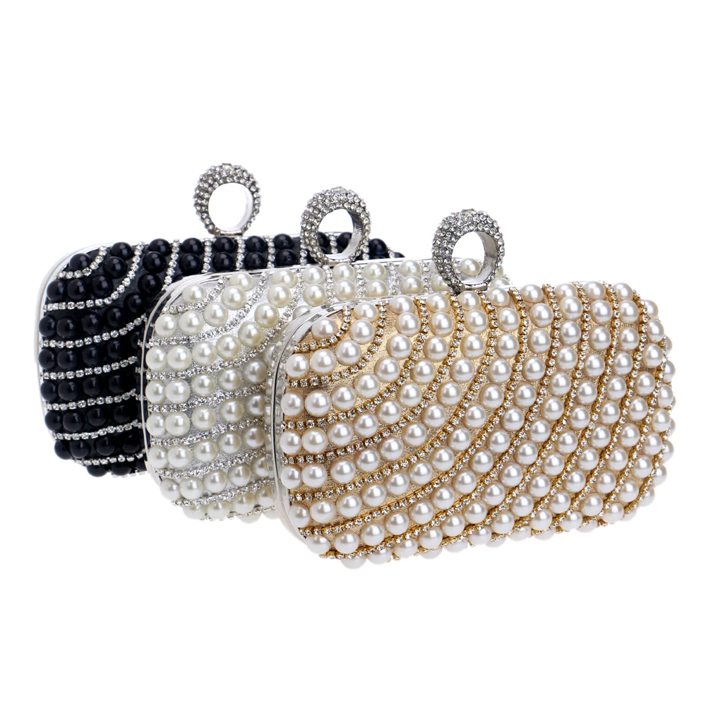 YINGMI Pearl diamond-studded evening bag evening bag with a diamond bag women's rhinestone day clutch female wedding/party bags YINGMI Pearl diamond-studded evening bag evening bag with a diamond bag women's rhinestone day clutch female wedding/party bags