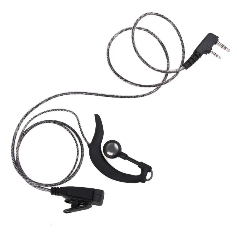 

2 Pin K Type Plug Earpiece Headset 1m Wired Earphone with PTT Mic for BAOFENG For KENWOOD Walkie-talkie