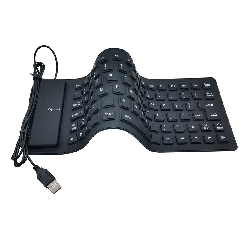 PC/노트북용 새 실리콘 유연한 85키 미니 USB 휴대용 방수 키보드