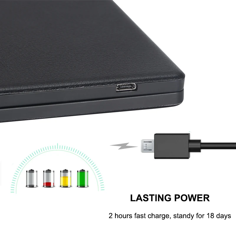 Kopen Avatto Zacht Leer Draagbare Engels Bluetooth Draadloze Opvouwbare Mini Toetsenbord Voor Ios, Android Tablet, Ipad, Telefoon