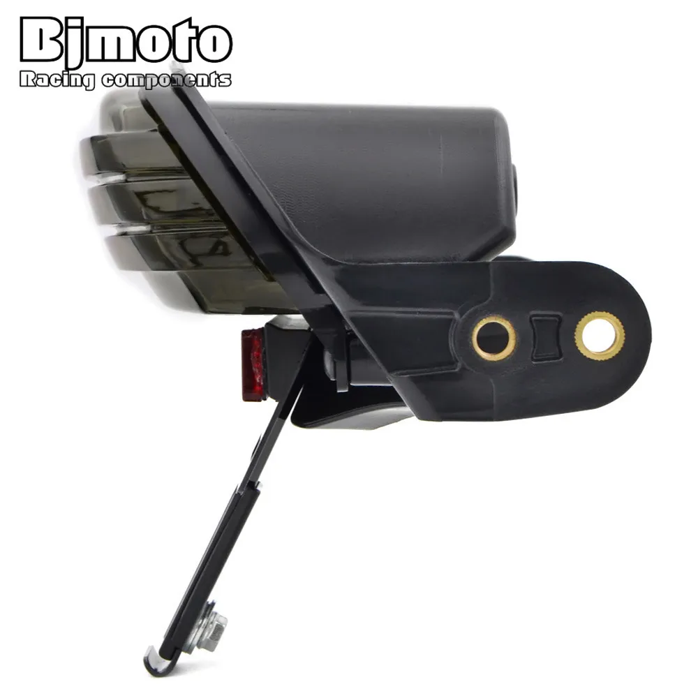 BJMOTO Motorcycle Fender License Plate Smoke Tri-Bar Fender LED Tail Light with Bracket For Harley  - 32826503421
