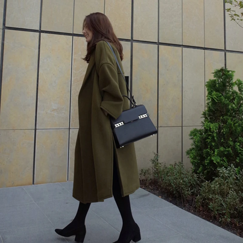 2018 Plus Size 4XL Women Winter Jacket Army Green/Black Fashion Long Coat Women Coat Female Thicked Winter Wool Coat 2018 Plus Size 4XL Women Winter Jacket Army Green/Black Fashion Long Coat Women Coat Female Thicked Winter Wool Coat