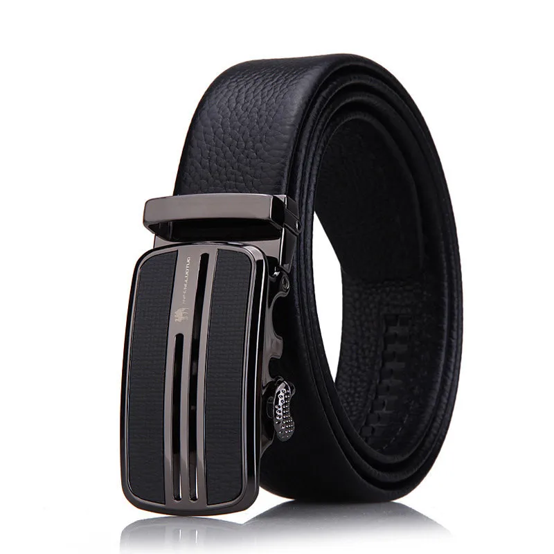 

Business Men's Genuine Leather Belt Scratchy Leather Automatic Buckle Men's Belt Leather Mens Belts Luxury Brand Cowskin Belts