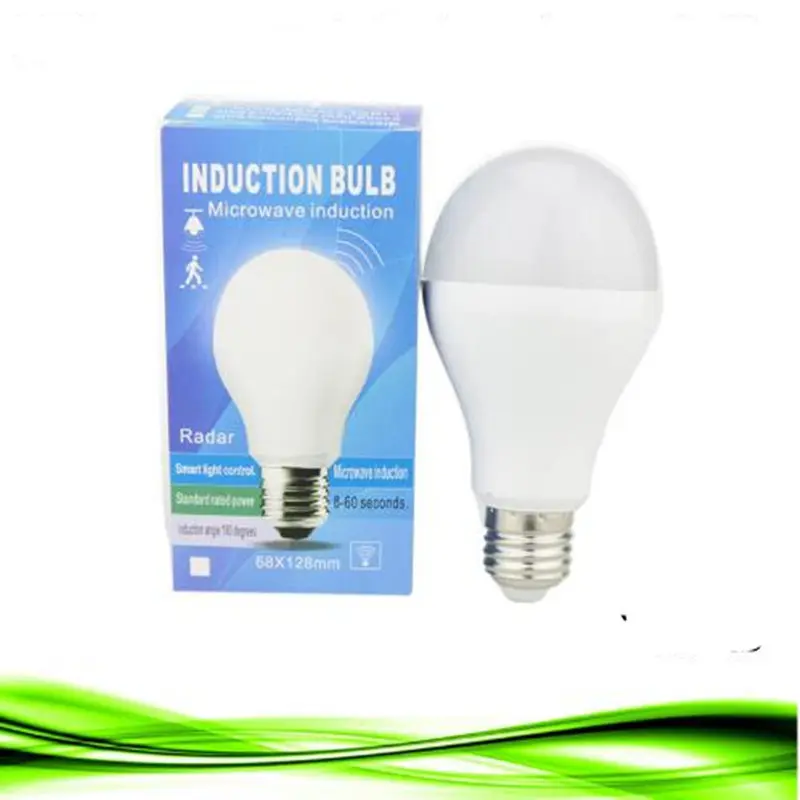 

DHL 50X E27 LED PIR Infrared infrared body sensor light 5w 7w 9w 15w human induction Lamp Bulb 110v 220v Motion Detection Auto