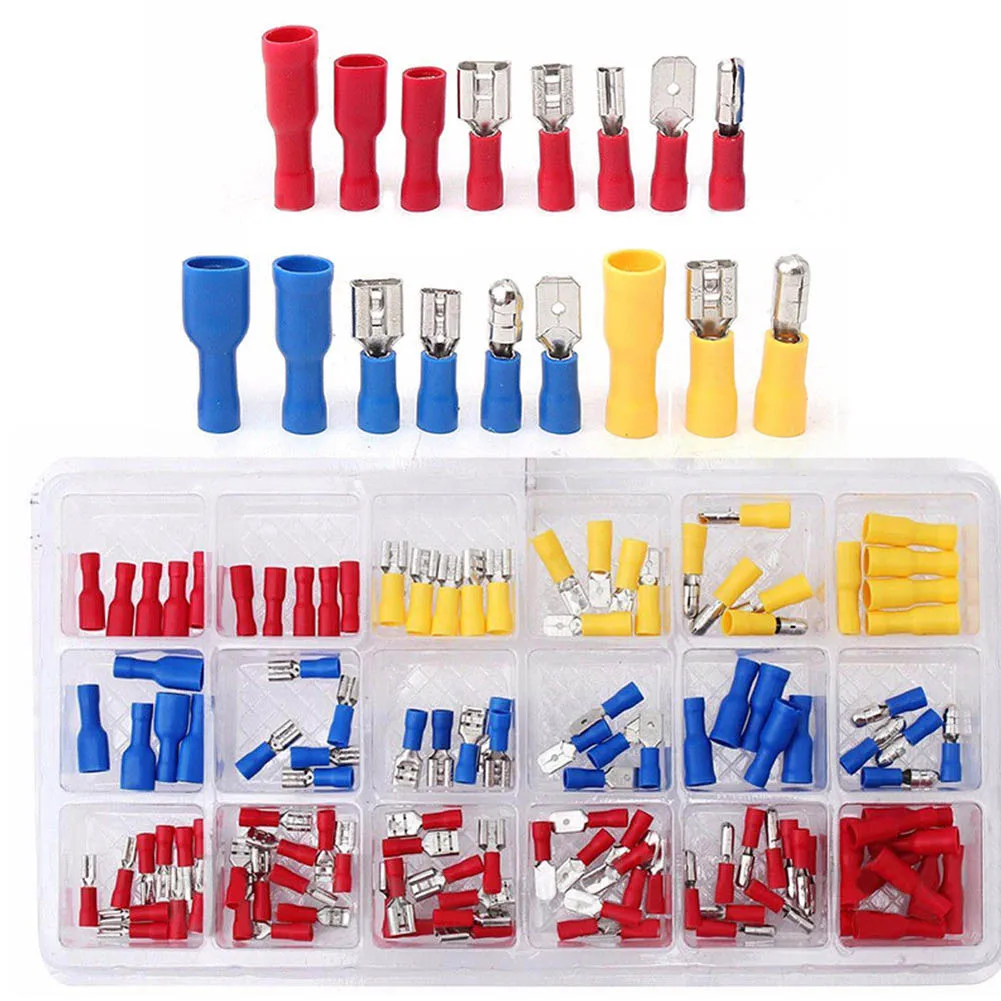 Electrical Assorted Insulated Wire Cable Terminal Crimp Connector Spade Set Kit TSH Shop