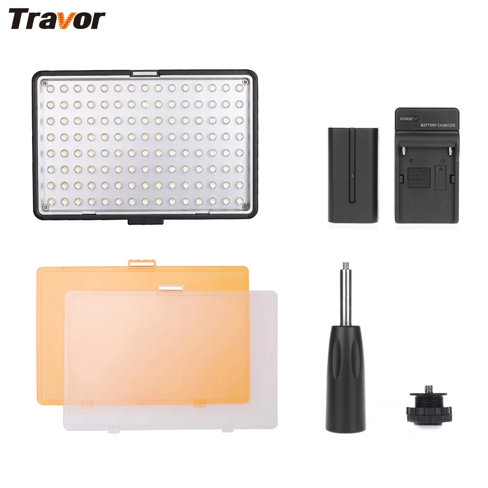

Travor 120 LED Video Light 3200K 5500K On Camera Video Hotshoe LED Lamp For Canon Nikon Sony DV Camcorder DSLR With F550 Battery