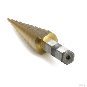 

3-12mm HSS Triangle Shank Pagoda Step Drill Bit #319