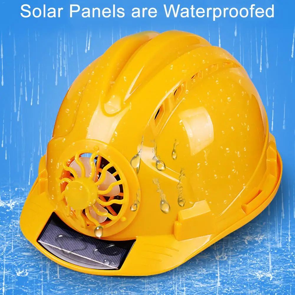 Открытый Летний дышащий солнцезащитный вентилятор на солнечной батарее шлем строительный сайт Солнцезащитная шляпа Солнечный защитный шлем жесткая шляпа высокотехнологичная Новинка