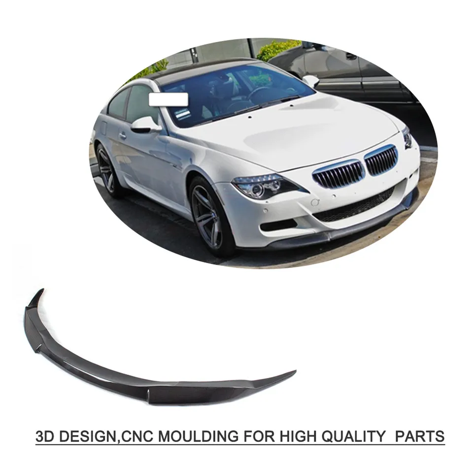 Передний диффузор из углеродного волокна для губ, спойлер для BMW E63 E64 M6 2006 2007 2008 2009 2010