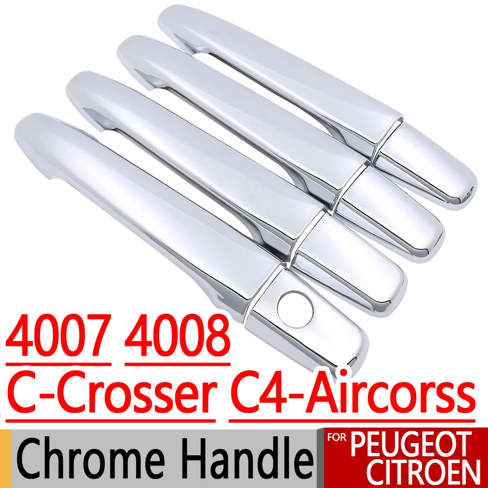 Для Peugeot 4007 4008 Citroen C Crosser C4 AirCross хромированные Чехлы для ручек набор отделки